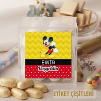 Madlen Çikolata Sargı Etiketi Mickey Mouse Etiket