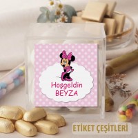 Madlen Çikolata Sargı Etiketi Minnie Mouse Etiket