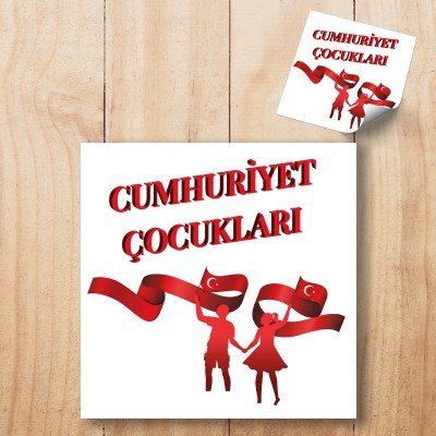 Kare Etiket 173 - 29 Ekim Cumhuriyet Bayramı Etiketleri