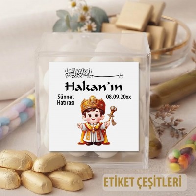 Kare Etiket 178 - Sünnet Çocuğu Tasarımı Sticker