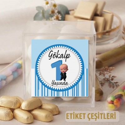 Kare Etiket 187 - Patron Bebek Tasarım Sticker