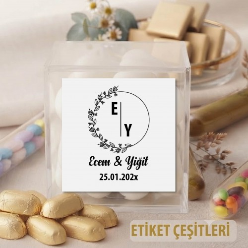 Madlen Çikolata Sargı Etiketi Hediyelik Etiket - Yaren Davetiye