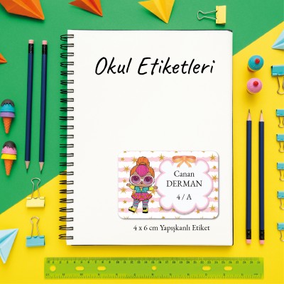 Lol Bebek Temalı Okul Etiketi
