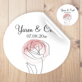 Yuvarlak Etiket 017 - Çiçek Tasarım Düğün, Nişan, Söz
