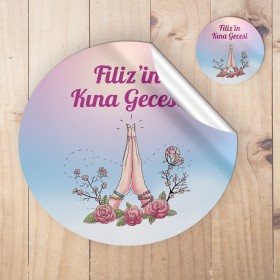 Yuvarlak Etiket 024 - Kına Gecesi Tasarım