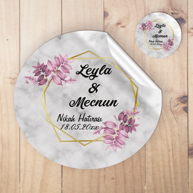 Yuvarlak Etiket 025 - Söz,Nişan Etiketi