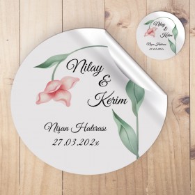 Yuvarlak Etiket 031 - Düğün Hatırası Etiket