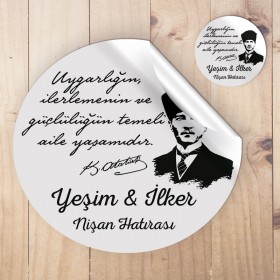 Yuvarlak Etiket 041 - Atatürk Tasarım