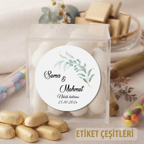 Madlen Çikolata Sargı Etiketi Hediyelik Etiket - Yaren Davetiye