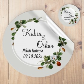 Yuvarlak Etiket 054 - Söz Hatırası Hediye Etiketi