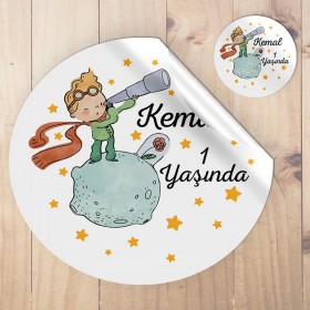 Yuvarlak Etiket 057 - Küçük Prens Tasarım