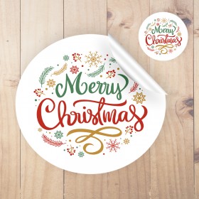 Yuvarlak Etiket 101 - Mutlu Yıllar - Yılbaşı - Yeni Yıl Tasarım Sticker