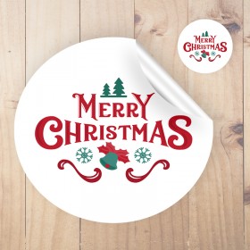 Yuvarlak Etiket 102 - Mutlu Yıllar - Yılbaşı - Yeni Yıl Tasarım Sticker