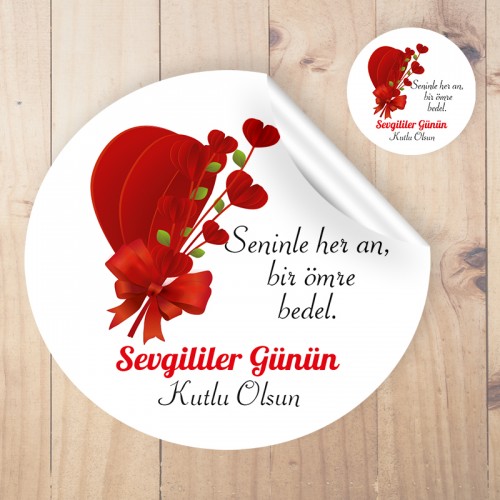 Sevgililer Günü Etiketleri Hediyelik Etiket - Yaren Davetiye