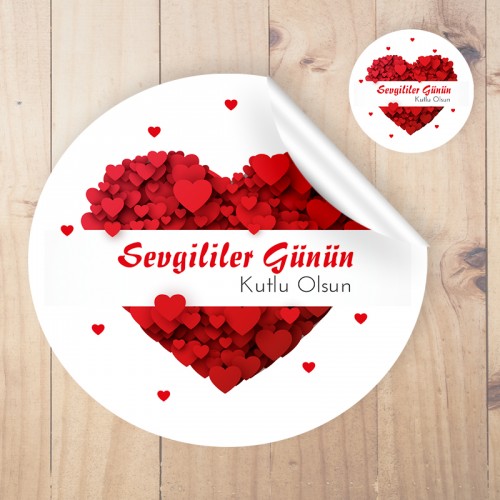 Sevgililer Günü Etiketleri Hediyelik Etiket - Yaren Davetiye