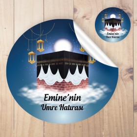 Yuvarlak Etiket 153 - Hac, Umre, Kabe Tasarım