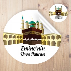 Yuvarlak Etiket 154 - Hac, Umre Tasarım