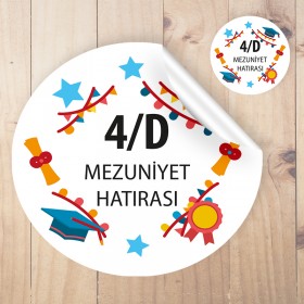 Yuvarlak Etiket 163 - Mezuniyet Tasarım Sticker