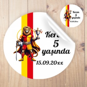 Yuvarlak Etiket 182 - Taraftar Temalı, Doğum Günü, Sünnet Sticker