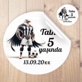 Yuvarlak Etiket 184 - Taraftar Temalı, Doğum Günü, Sünnet Hediyelik Sticker