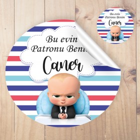 Yuvarlak Etiket 189 - Patron Bebek Hediyelik Etiket