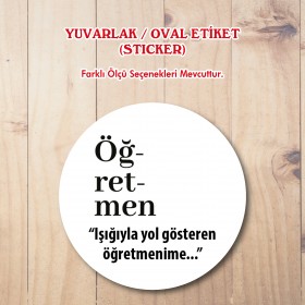 Yuvarlak Etiket 200 - Öğretmenler Günü Temalı