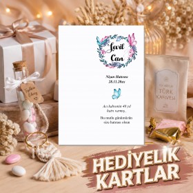 Hediyelik Kartı 0001 - Düğün, Nişan, Söz Anahtarlık Kartı