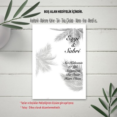 Hediyelik Kartı 0005 - Düğün, Nişan, Söz Hediye Anahtarlık Kartı