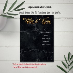 Hediyelik Kartı 0006 - Gold Tasarım Hediye Anahtarlık Kartı