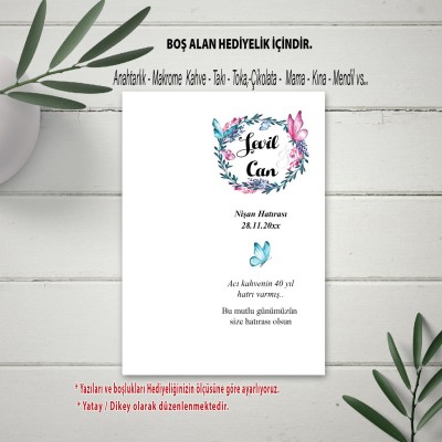 Hediyelik Kartı 0001 - Düğün, Nişan, Söz Anahtarlık Kartı