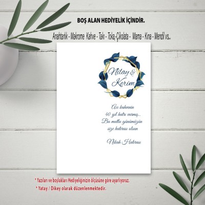 Hediyelik Kartı 0024 - Düğün, Nişan, Söz Anahtarlık Kartı