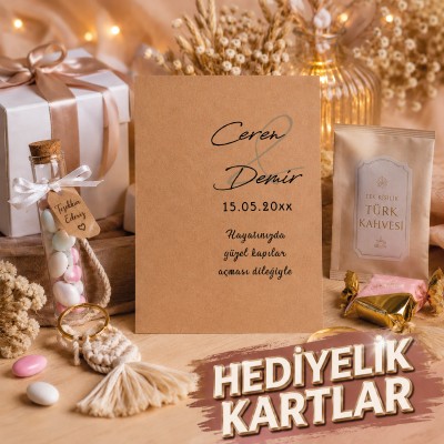 Hediyelik Kartı 0027 - Kraft Anahtarlık Hediyelik Kartı
