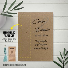 Hediyelik Kartı 0027 - Kraft Anahtarlık Hediyelik Kartı