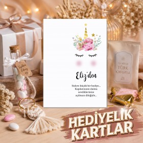 Hediyelik Kartı 0035 - Unicorn Temalı Hediye Kartı