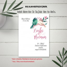 Hediyelik Kartı 0036 - Kuş Temalı Nişan, Söz Hediye Kartı