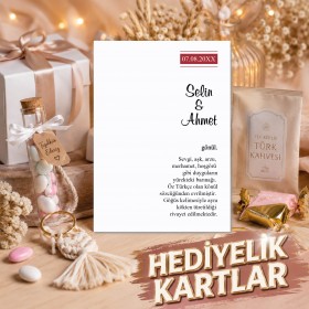 Hediyelik Kartı 0046 - Düğün, Nişan, Söz Anahtarlık Kartı