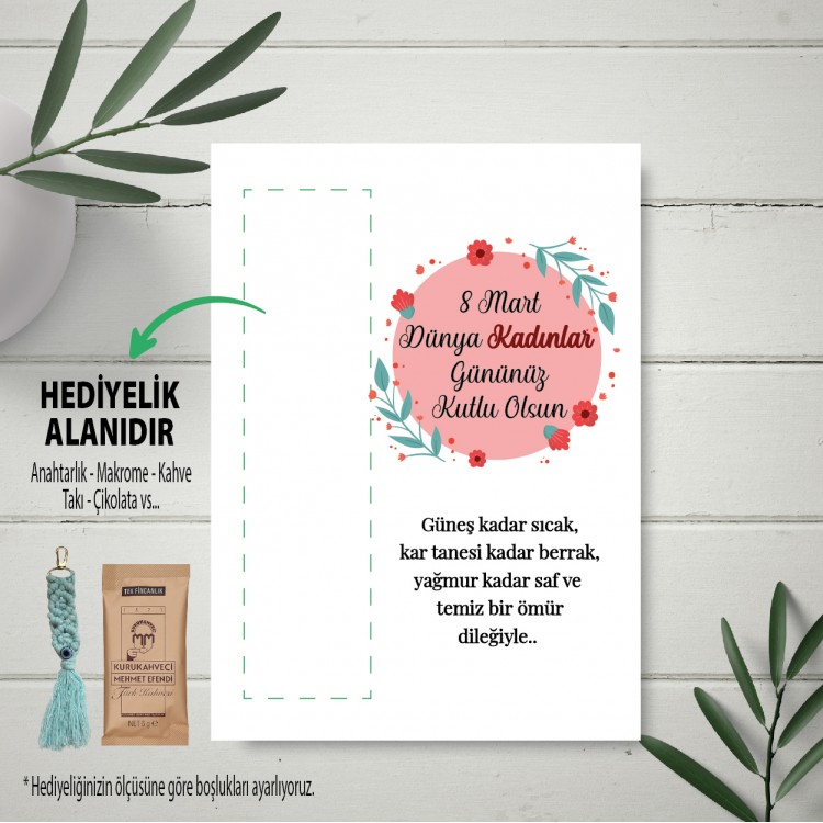 Hediyelik Kartı 0053 - 8 Mart Kadınlar Günü Temalı Hediyelik Kart