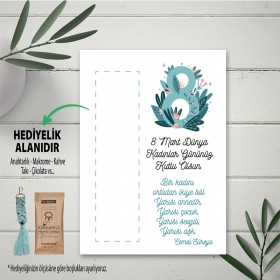 Hediyelik Kartı 0054 - 8 Mart Kadınlar Günü Temalı Hediyelik Kart