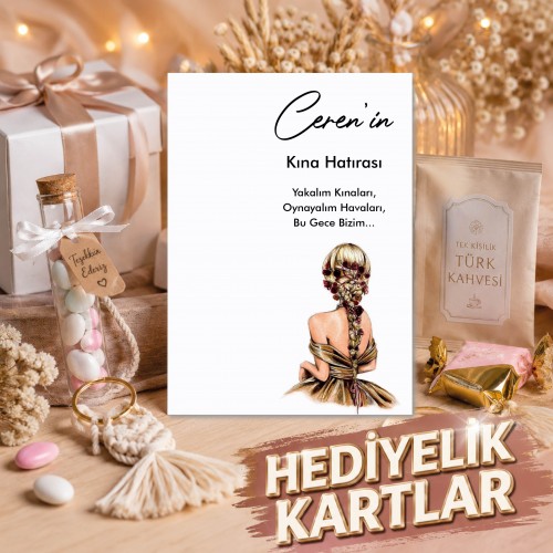 Kına Hediyeleri Hediyelik Kartı - Yaren Davetiye