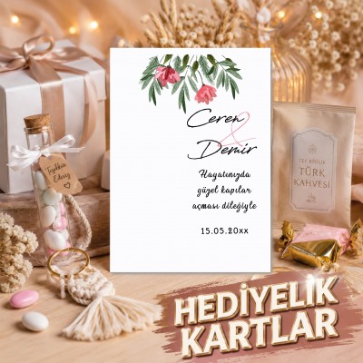 Hediyelik Kartı 0071 - Kahve, Çikolata, Anahtarlık Kartları