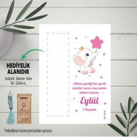 Hediyelik Kartı 0072 - Doğum Günü Hediye Anahtarlık Kartı