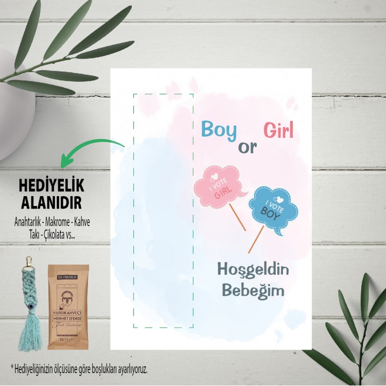 Hediyelik Kartı 0075 - Baby Shower Hediyelik Kartlar