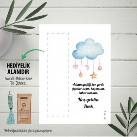 Hediyelik Kartı 0081 - Bulut Temalı Hediye Anahtarlık Kartı