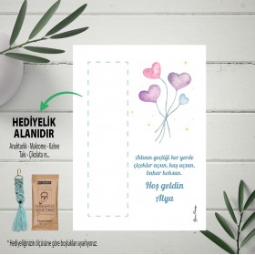 Hediyelik Kartı 0082 - Kız Bebek Anahtarlık Kartı