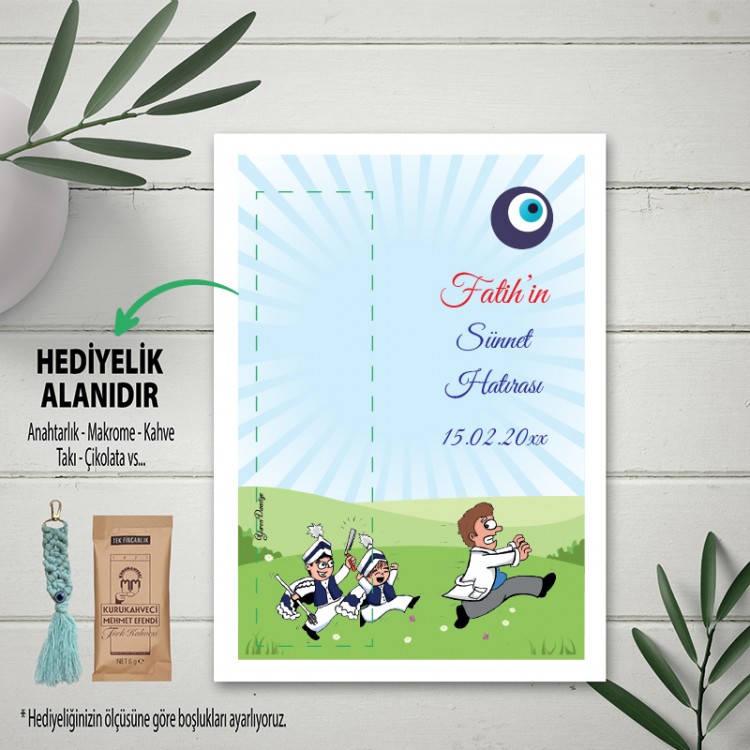 Hediyelik Kartı 0087 - Sünnet Hediyesi Anahtarlık Kartı