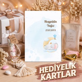 Hediyelik Kartı 0093 - Bebek Hediye Anahtarlık Kartı