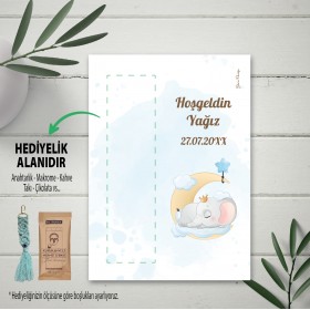 Hediyelik Kartı 0093 - Bebek Hediye Anahtarlık Kartı