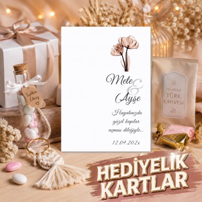 Hediyelik Kartı 0107 - Nişan Hatırası Hediye Kartı