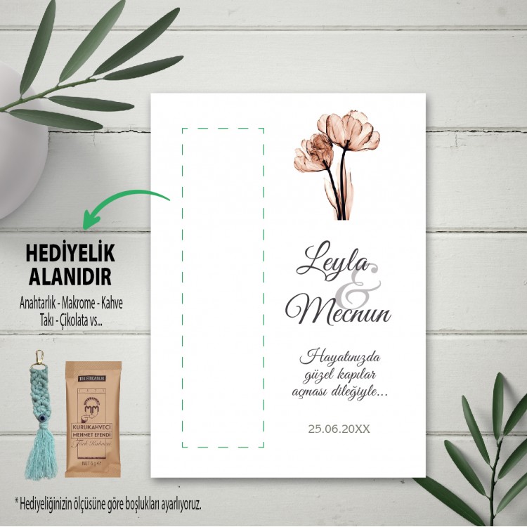 Hediyelik Kartı 0107 - Nişan Hatırası Hediye Kartı