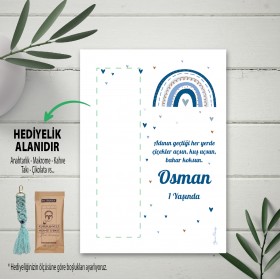Hediyelik Kartı 0108 - Mavi Gökkuşağı Anahtarlık Kartı